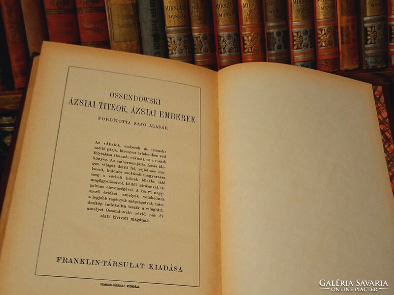 Rrr!!! Ossendowski: bloody days, tsarist prisoners -1926 Franklin-Hungarian Geographical Society
