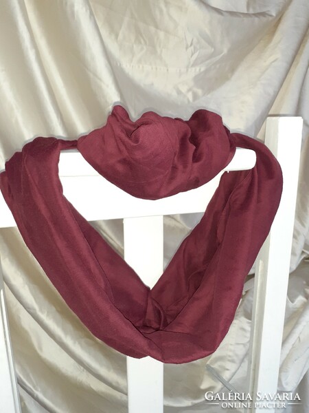 Pieces burgundy tube scarf