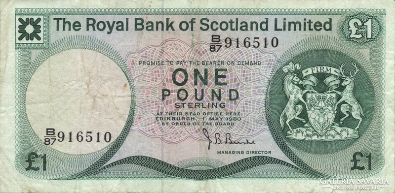1 Pound 1980 Royal Scottish Bank