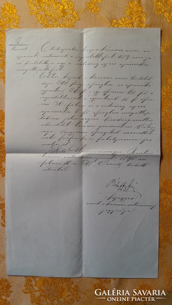 1890. Apát-kanonoknak írt levél, cselédségi juttatásokról.