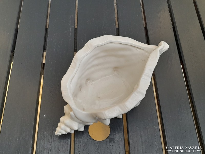 Nagy kagyló porcelán kínáló