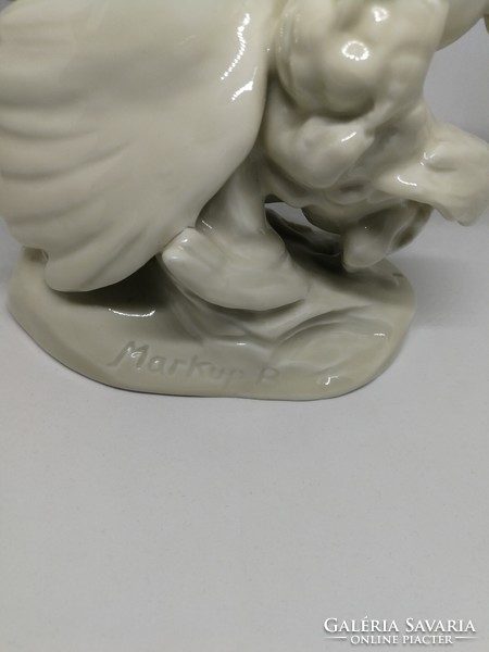 Drasche porcelain rooster with hen markup béla!