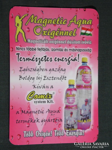 Card calendar, magnetic aqua comix drinking water, Nagymágocs, 2007, (6)