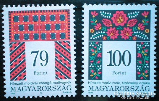 S4490-1 / 1999 Hungarian folk art xi. Stamp set postal clear (cheapest dentition version)