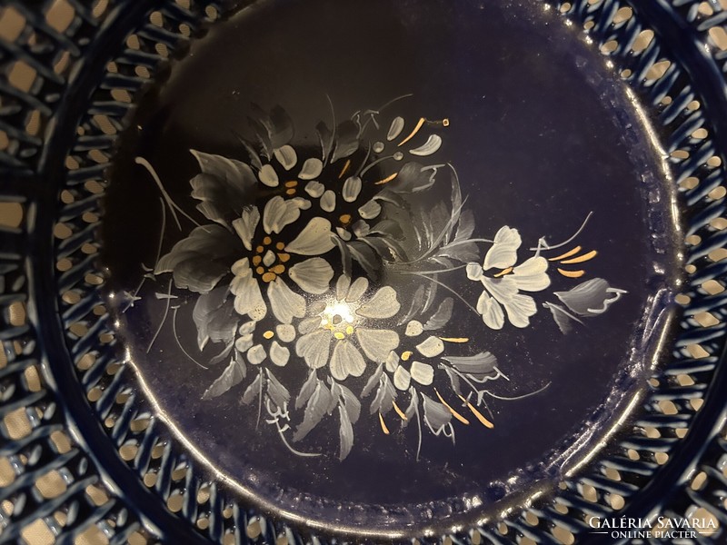 Kobaltkék kézi festésű porcelán tálka