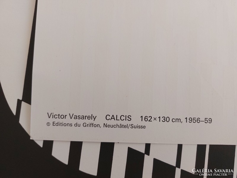 (K) VASARELY eredeti heliogravure, címe Calcis  29x36 cm