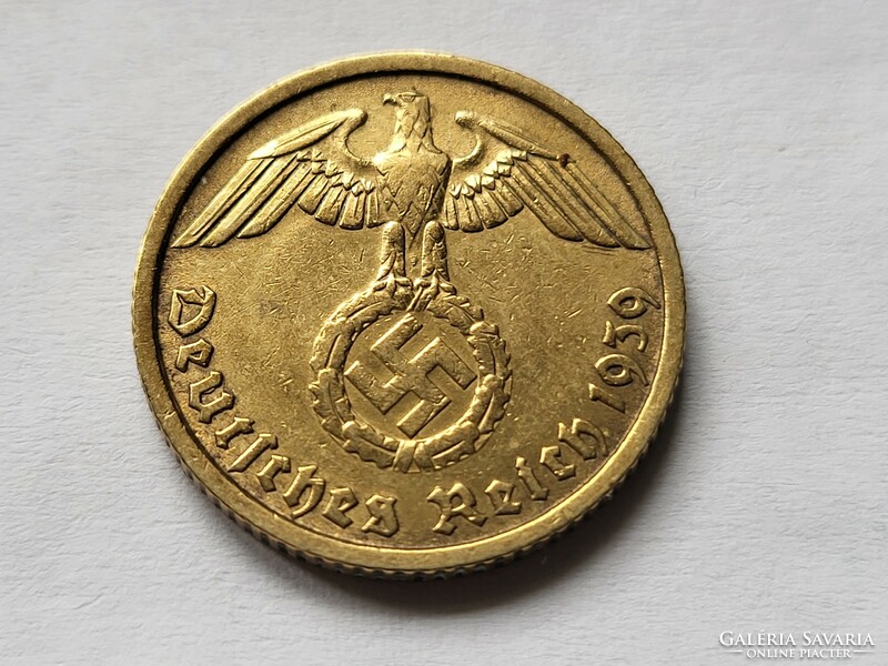 III. Birodalom szép bronz 10 Pfennig 1939 B.