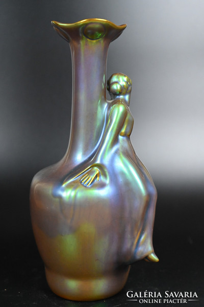 Zsolnay art nouveau eosin glazed porcelain vase