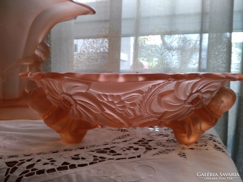 Fantastic art deco glass vase and fruit bowl from the 30s!
