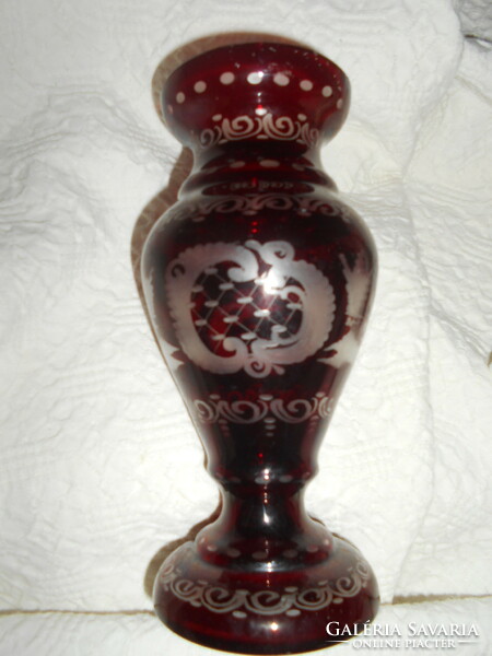 Antique Czech glass vase by Fridrich Egermann