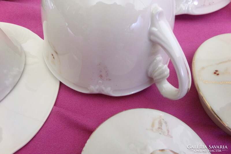 Porcelán hiányos teás készlet drasche