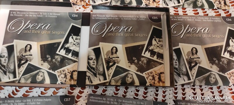 10 db-os Gyönyörű állapotban díszdobozos Opera zenei CD csomag