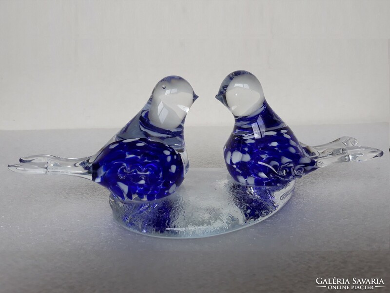 Gyönyörű Muránói  üveg madárka pár