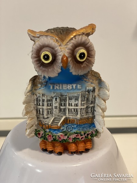 From the owl collection ceramic owl Trieste Trieste souvenir figurine ornament statue 8 cm