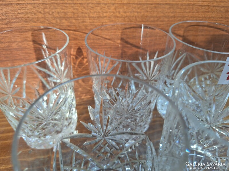 Crystal glasses. 8.5 cm high. HUF 6,900/ 6 pieces