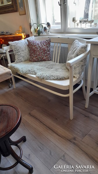 Rustic white bench