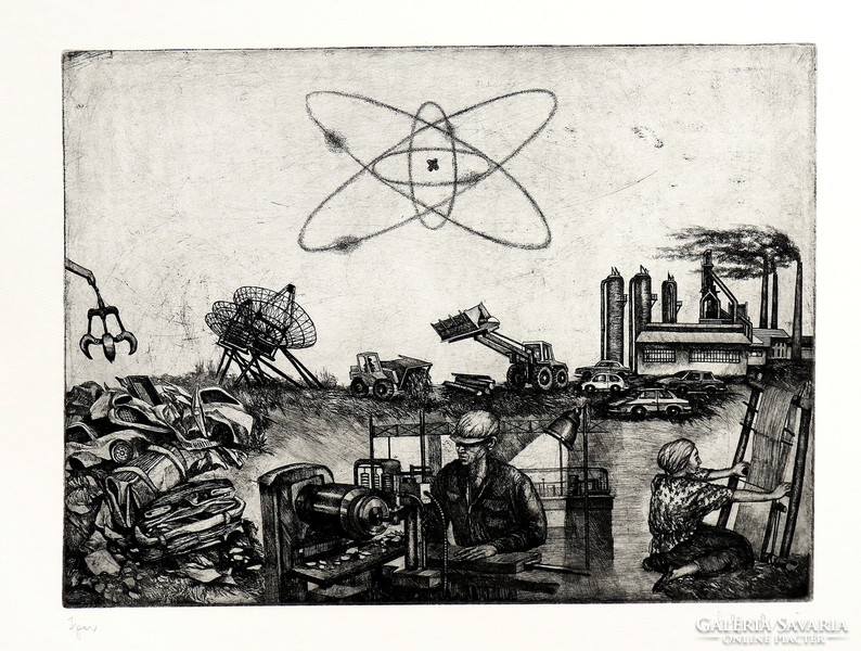 Industry, excellent social real etching