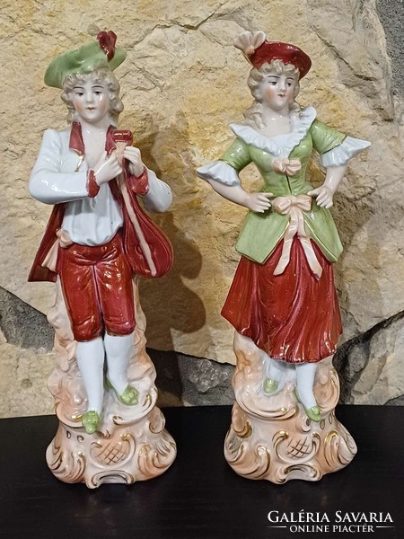 Antique German porcelain pair