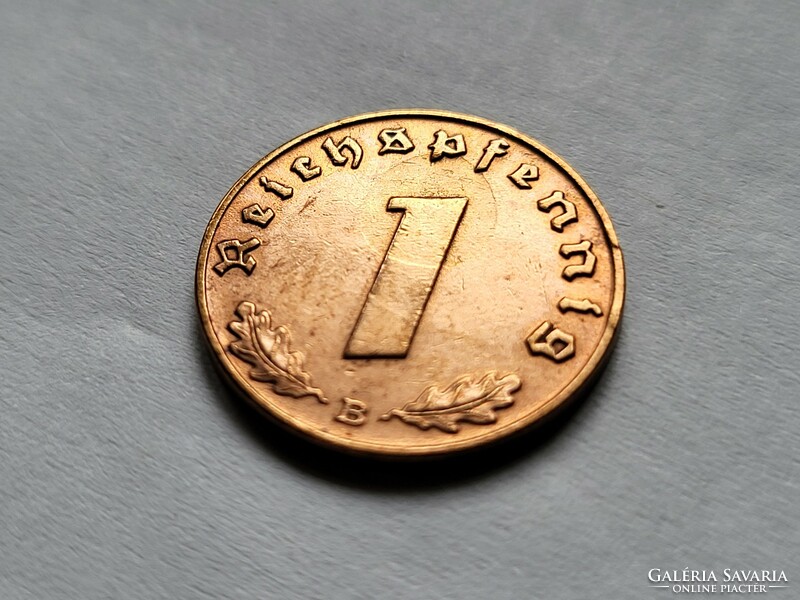 III. Empire nice copper 1 pfennig 1939 b.