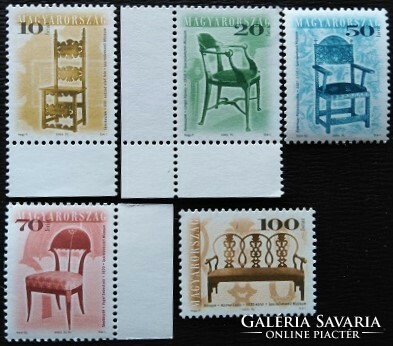 S4513-7i. / 1999 Antique furniture stamp series postmarked with year numbers 2001/2002