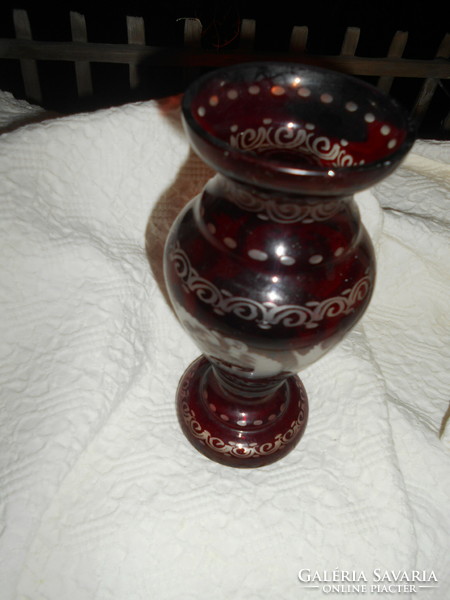 Antique Czech glass vase by Fridrich Egermann