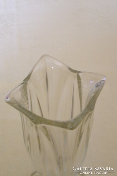 AKCIÓ! Üveg váza régi tulipán üvegváza 21x11cm
