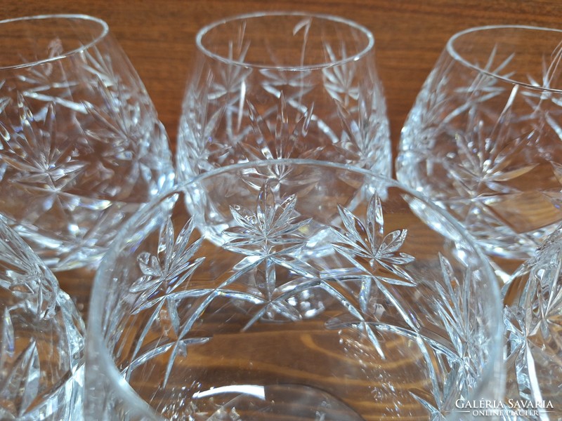 Crystal stemmed glasses. 13 cm high. HUF 6,900