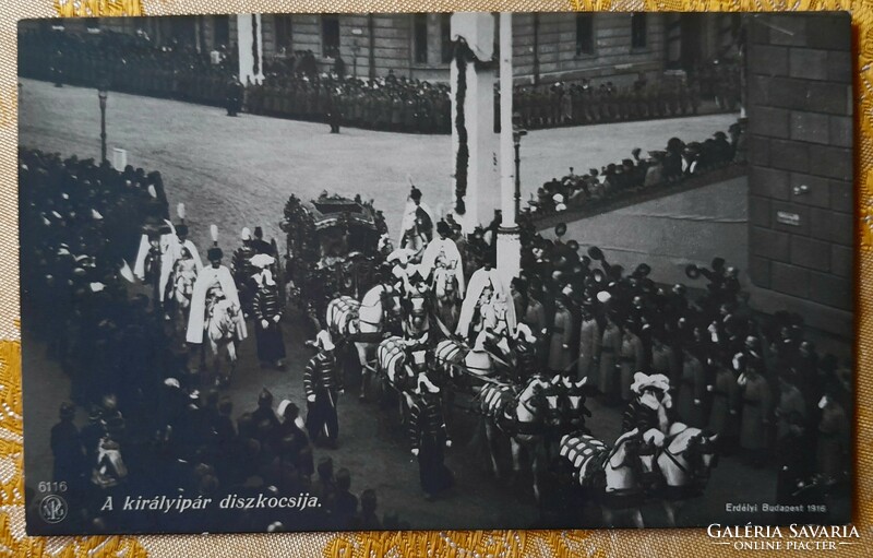 1916. IV. Károly király koronázása, fotólap