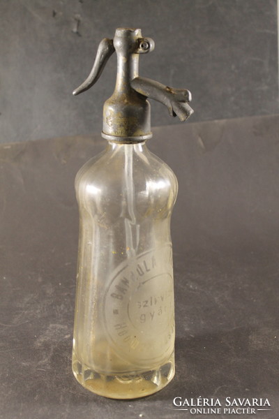Antique soda bottle with tin head 898
