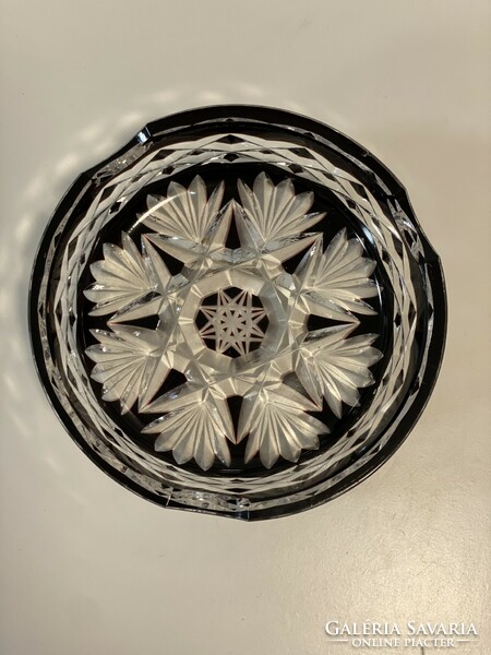 Gyönyörű kristály hamutartó hamutál új 11 cm