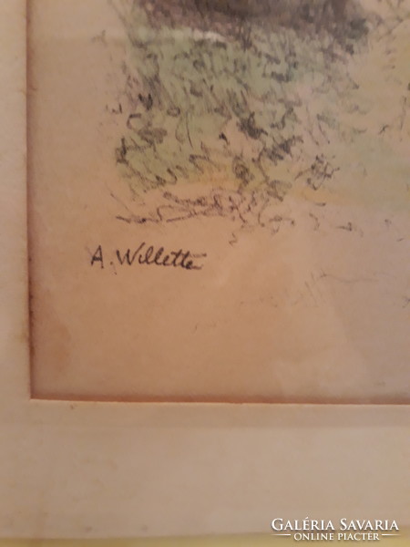ADOLPHE-LÉON WILLETTE: (1857-1926) eredeti ritka litográfia