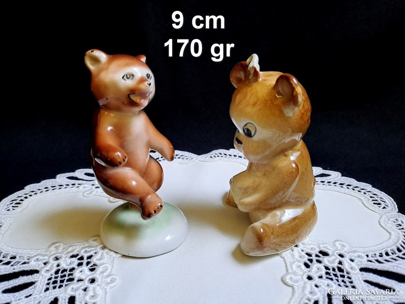 Drasche táncoló medve és egy aranyos jelzett porcelán maci kislány