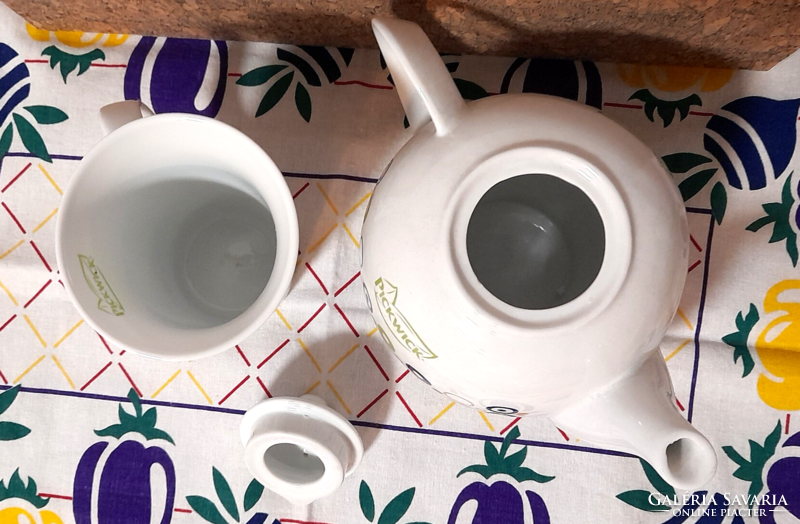 Pickwick porcelain teapot, mug included for devand