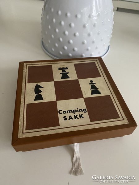 Teljes úti camping  sakk szett készlet 70-es évek