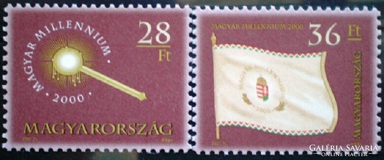 S4594-5 / 2001 Hungarian millennium iii stamp series postal clean