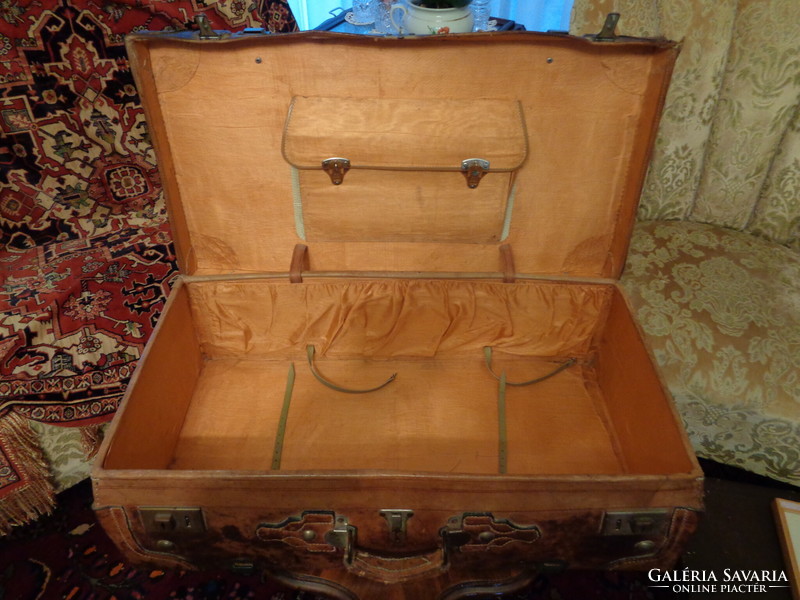 Marked antique suitcase - suitcase