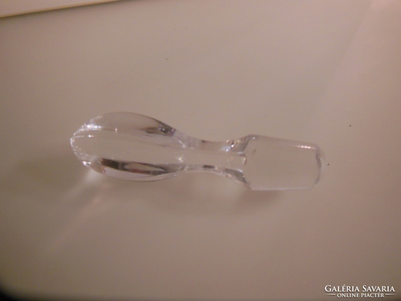 Crystal - plug - 8.5 x 2.5 cm - bottom - 1.5 cm - top 2 cm - old - German - perfect