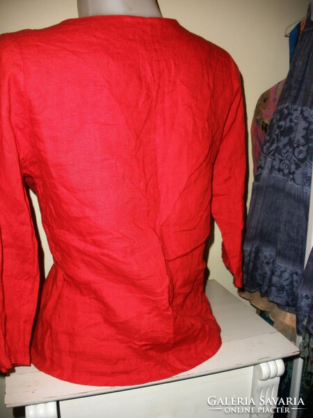 100% Linen red Italian summer jacket