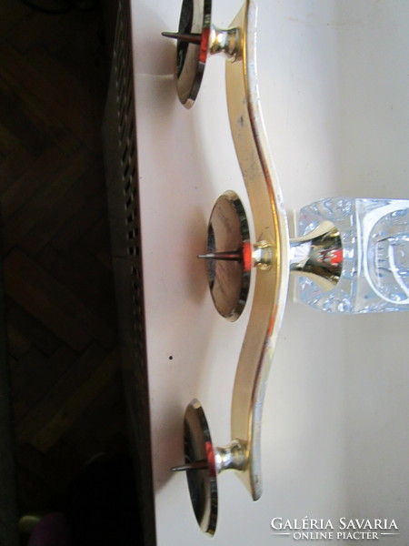 Art deco silver candle holder