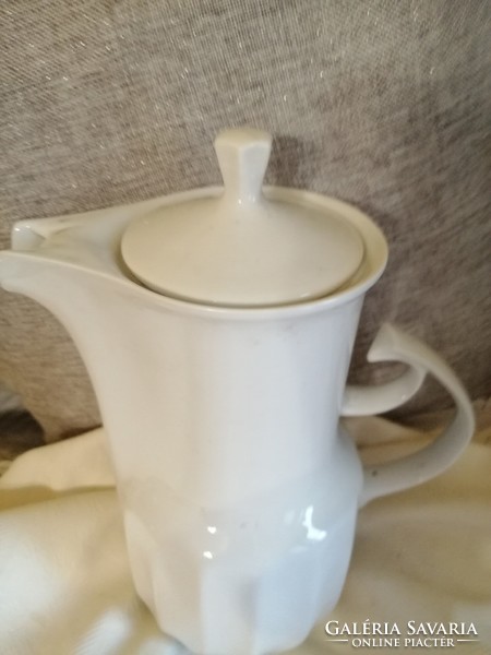 Hollóháza tea pot deco white