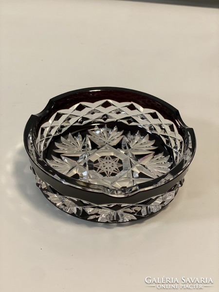 Beautiful crystal ashtray ashtray new 11 cm