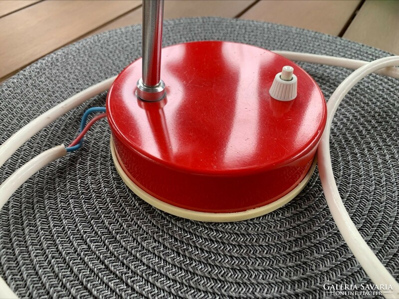 Retro SZARVASI piros asztali lámpa / Space age / Mid century ‘70-es évek, működik