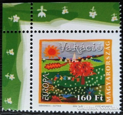 S4749bfs  /  2004  Europa : Vakáció bélyeg postatiszta  bal felső ívsarki