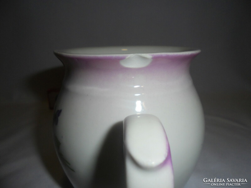 Old violet Zsolnay bell jar, mug