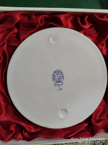 "Széchenyi" biszkvit Herendi porcelán plakett eredeti tokban (117mm)