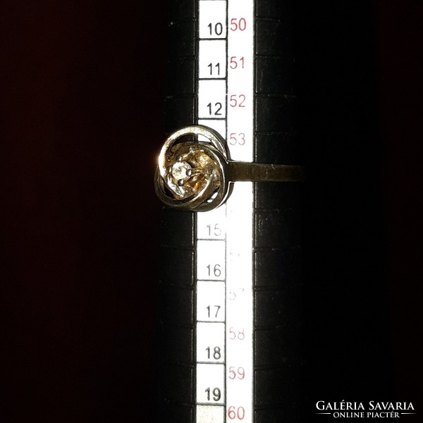 Old gold-plated silver ring - size 54