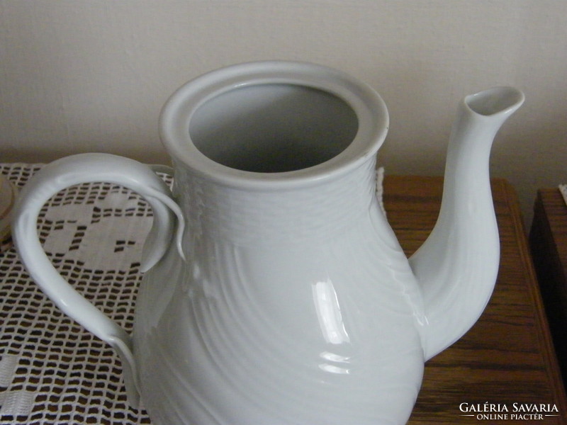 Herend white large teapot!