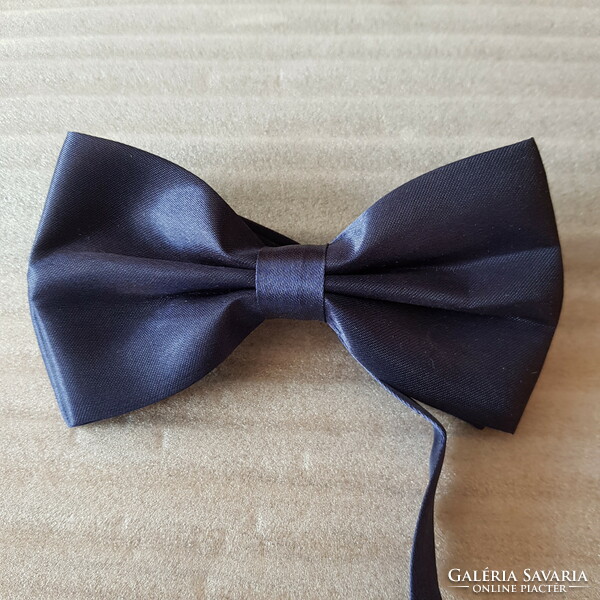 Wedding nyk31 - dark blue satin bow tie 50x100mm