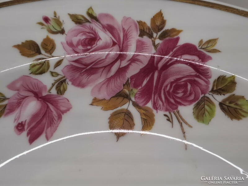 Zsolnay rózsás tányérsor lapos tányér mély tányér