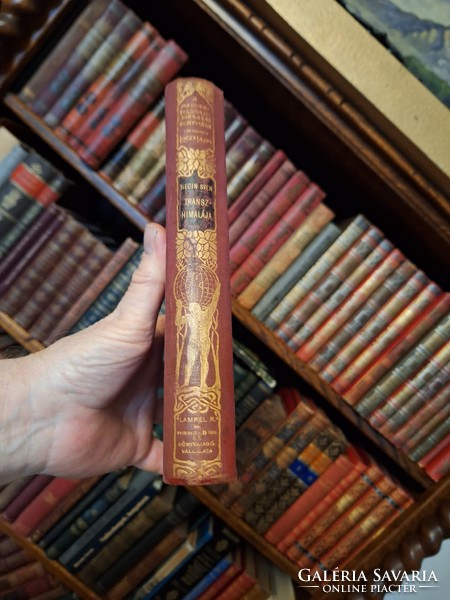Uniquely rare! 1911? First one-volume edition-sven hedin: transhimalaya-whole canvas can!!!!
